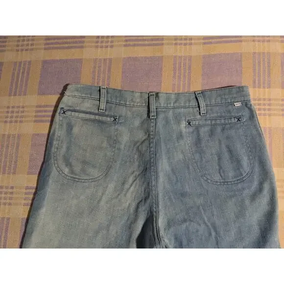 Vintage 70s Levis Flare Bell Bottom Jeans Pants White Tab Painted 36x30 Grateful